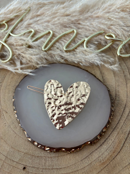 Barrette à cheveux coeur