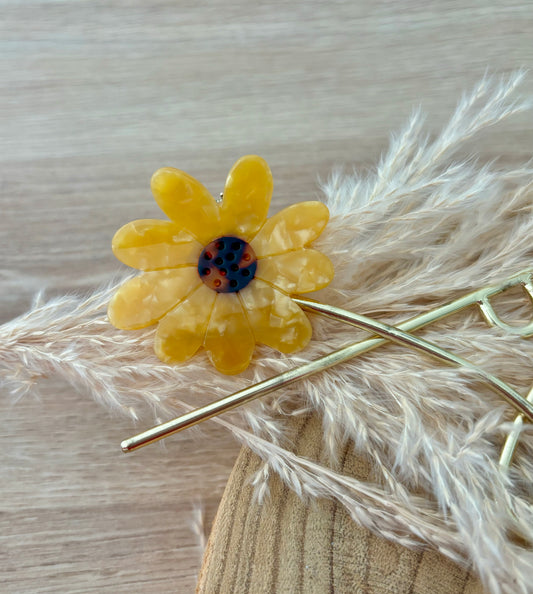 Pince à cheveux tournesol