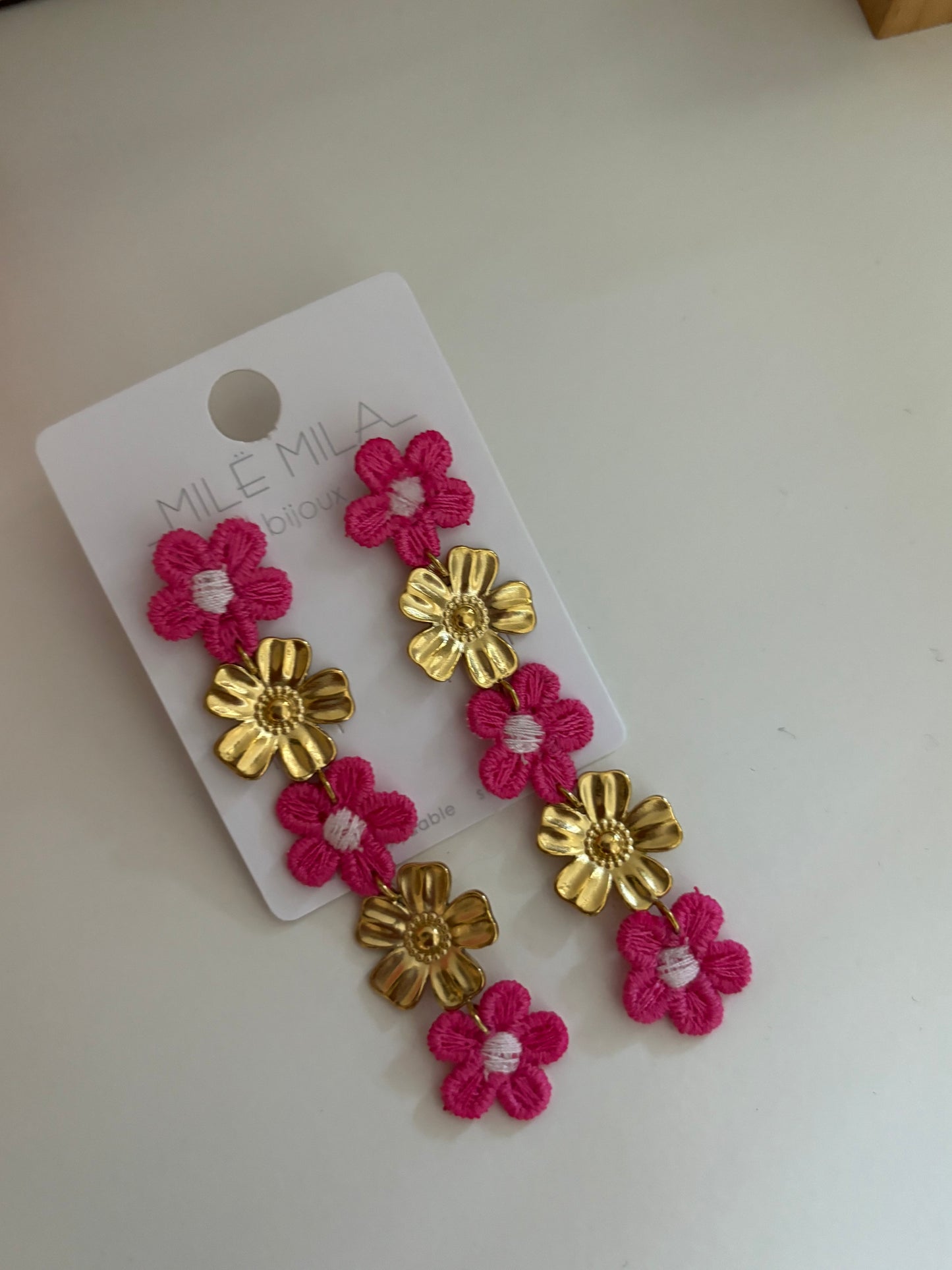 Boucles d’oreilles Marguerites